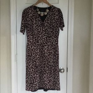 Ann Taylor Sz M Sassy Print Dress with details